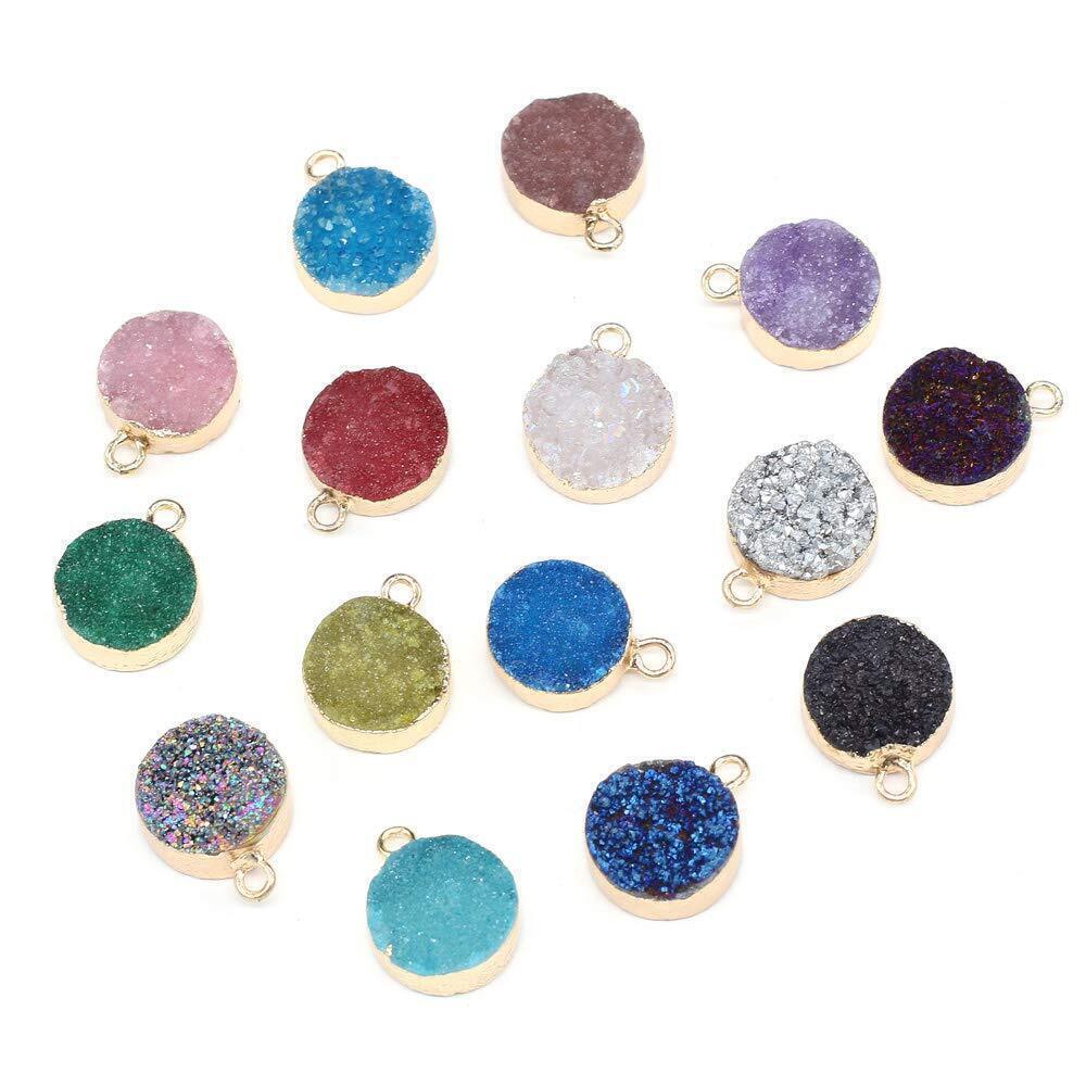 9946 5pcs Natural Stone Pendants,Irregular Shape Natural Crystal Agate Bud